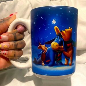 Disney holiday Blue Mug with Winnie the Pooh and Friends